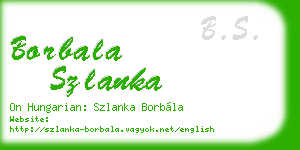 borbala szlanka business card